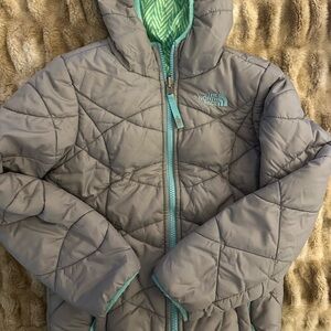 North Face Youth hooded winter coat - size small